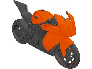 KTM 1190 RC8 R Track 3D Model