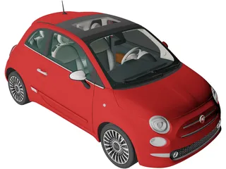 Fiat 500 (2015) 3D Model