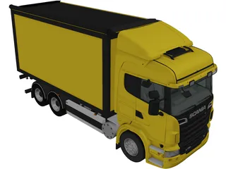 Scania R730 Box Truck (2010) 3D Model