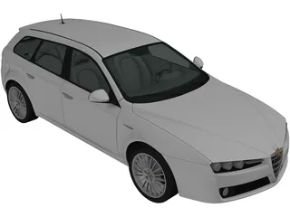 Alfa-Romeo 159 Sportwagon (2011) 3D Model