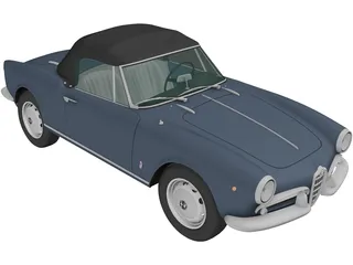 Alfa Romeo Giulietta 750 Spider (1955) 3D Model