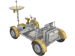 Apollo Lunar Rover Moon Car 3D Model