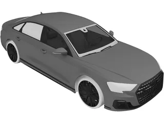 Audi A8 Long (2022) 3D Model