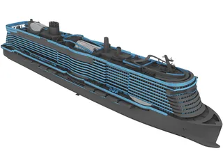 Costa Smeralda Cruise Ship 3D Model