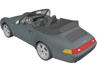 Porsche 911 Carrera Cabrio (1994) 3D Model