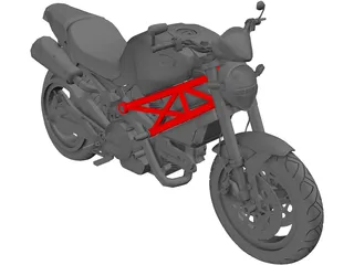 Ducati Monster 696 (2008) 3D Model
