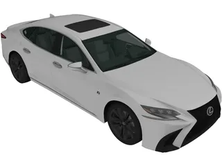 Lexus LS XF50 F Sport (2018) 3D Model