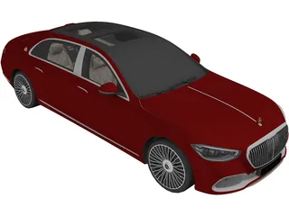 Mercedes-Maybach S-Class (2022) 3D Model