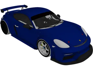 Porsche 718 Cayman GT4 Clubsport (2019) 3D Model