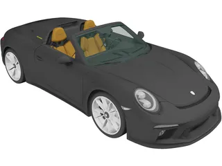Porsche 911 Speedster Heritage (2019) 3D Model
