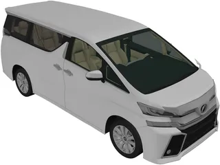 Toyota Vellfire Aero (2015) 3D Model
