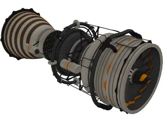 Jet Engine 3D Model