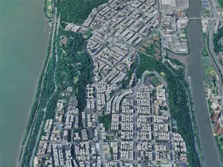 New York City, Upper Manhattan, USA (2024) 3D Model