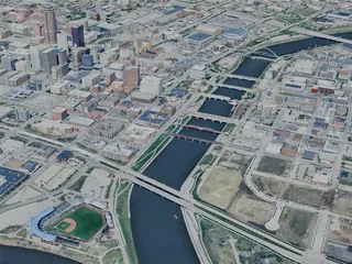 Des Moines City, IA, USA (2024) 3D Model