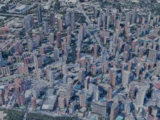 Benidorm City, Spain (2023) 3D Model