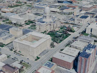 Springfield City, IL, USA (2024) 3D Model