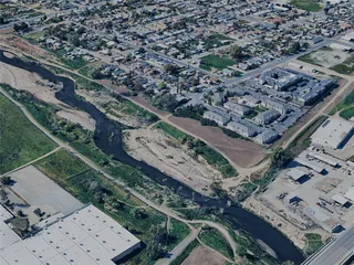 Porterville City, CA, USA (2023) 3D Model