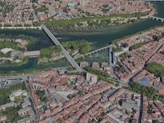 Toulouse City, France (2023) 3D Model