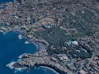 Puerto de la Cruz City, Spain (2024) 3D Model