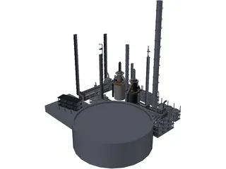 Refinery Plant 3D Model