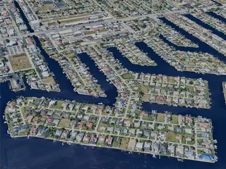 Cape Coral City, FL, USA (2023) 3D Model