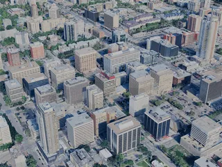 Edmonton City, AB, Canada (2024) 3D Model