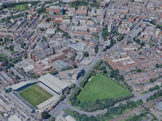 Leicester City, UK (2024) 3D Model