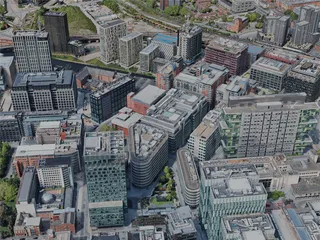 Salford Quays City, UK (2023) 3D Model