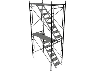 Scaffold Stair Tower 3D Model