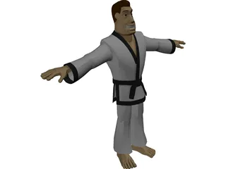 Martial Artist 3D Model