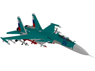 Sukhoi Su-33 Navy Flanker 3D Model