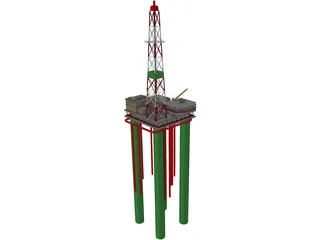 Oil Platform 3D Model