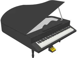 Grand Piano 3D Model - 3DCADBrowser