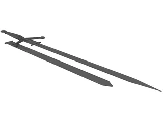 Scottish Claymore 3D Model