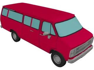 Dodge B350 Maxiwagon (1989) 3D Model