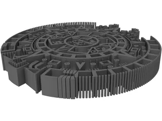 Mayan Calendar 3D Model