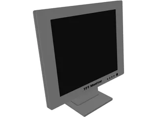 TFT Monitor 3D Model