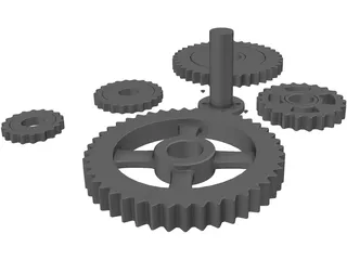 Gear Wheels 3D Model - 3DCADBrowser