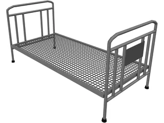 Iron Bed Frame 3D Model - 3D CAD Browser