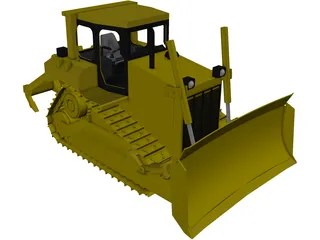 Caterpillar D6R Bulldozer 3D Model