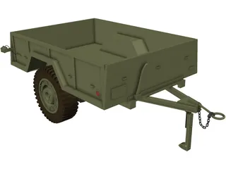 Military Trailer 3D Model