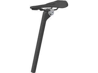 Seat Post with Saddle 3D Model