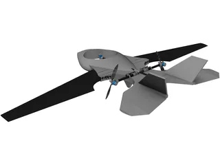 Trirotor Drone 3D Model