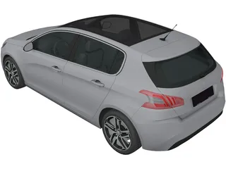 Peugeot 308 (2014) 3D Model