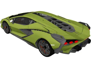 Lamborghini Sian (2020) 3D Model