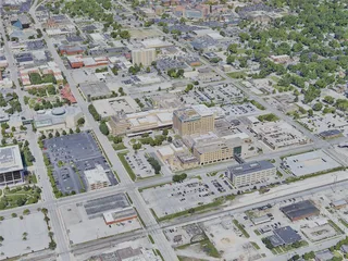 Springfield City, IL, USA (2022) 3D Model