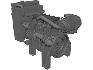 Isuzu 4LE1 Auxilary Engine 3D Model