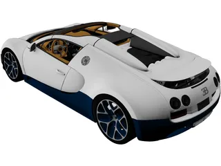 Bugatti Veyron Grand Sport Vitesse (2012) 3D Model