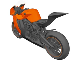 KTM 1190 RC8 R Track 3D Model