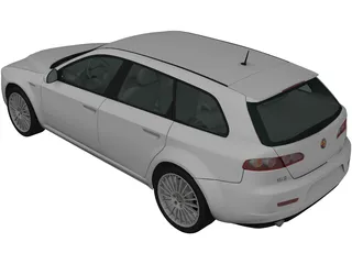 Alfa-Romeo 159 Sportwagon (2011) 3D Model